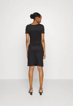 SHORT SLEEVES RUCHED WAIST MINI FLARED DRESS - Jerseykleid - Black 10 SHORT SLEEVES RUCHED WAIST MINI FLARED DRESS - Jerseykleid - Black -Anna Field 2adfa25012d34af7bc292437f6e55ebc