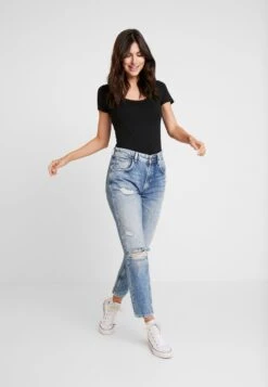 Anna Field 3 PACK - T-Shirt Basic - White/black/dark Grey