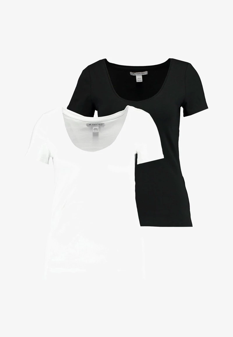 Anna Field 2 PACK - T-Shirt Basic - White/black 6 Anna Field 2 PACK - T-Shirt Basic - White/black – Bild 4