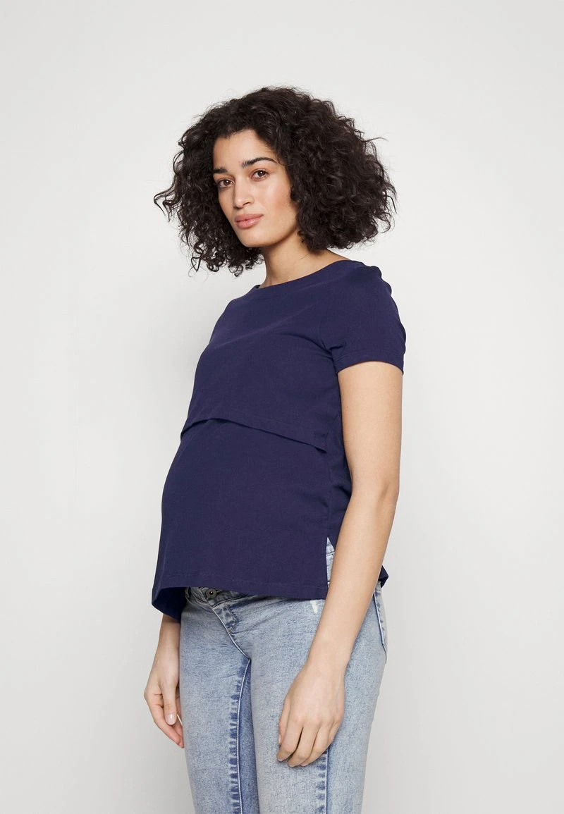 MATERNITY LONG TEE - T-Shirt Basic - Dark Blue 3 MATERNITY LONG TEE - T-Shirt Basic - Dark Blue