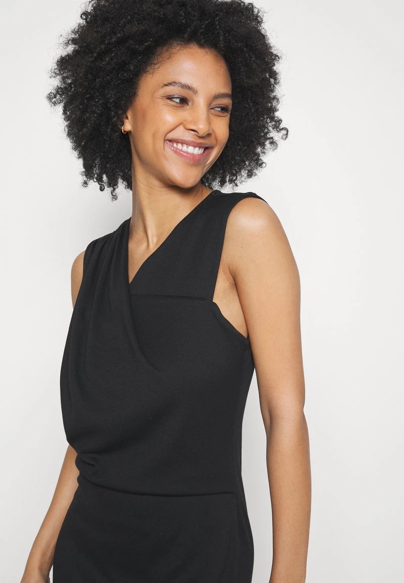 DRAPPED NECKLINE SMART BODYCON SLEEVELESS MINI DRESS - Jerseykleid - Black 6 DRAPPED NECKLINE SMART BODYCON SLEEVELESS MINI DRESS - Jerseykleid - Black – Bild 4