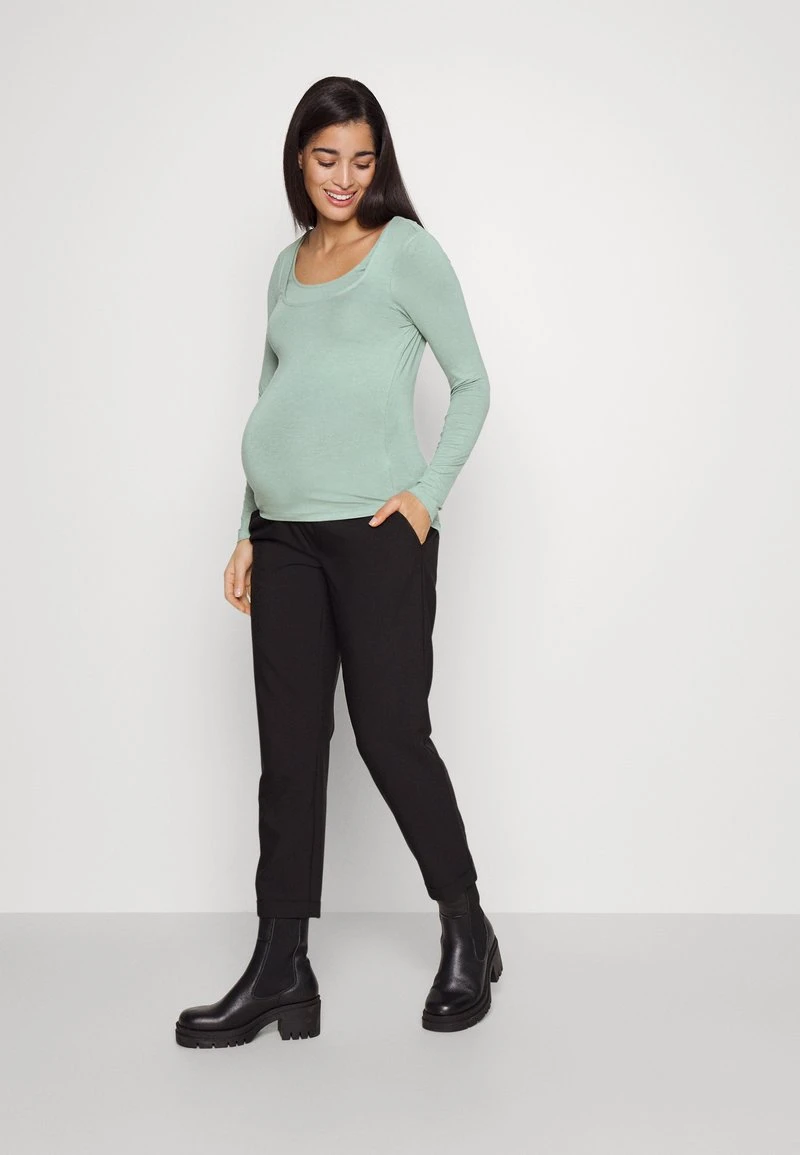 MATERNITY BASIC LONGSLEEVE 2 PACK - Langarmshirt - Pink/light Green 3 MATERNITY BASIC LONGSLEEVE 2 PACK - Langarmshirt - Pink/light Green