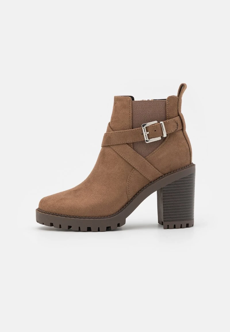 High Heel Stiefelette - Taupe 4 High Heel Stiefelette - Taupe – Bild 2