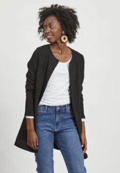 Anna Field RIBBED FOLD COLLAR - Strickjacke - Black 13 Anna Field RIBBED FOLD COLLAR - Strickjacke - Black -Anna Field bada3c30145b4180844d3faf5d56bf08