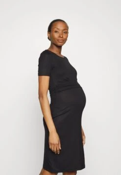 SHORT SLEEVES RUCHED WAIST MINI FLARED DRESS - Jerseykleid - Black 13 SHORT SLEEVES RUCHED WAIST MINI FLARED DRESS - Jerseykleid - Black -Anna Field d013a8bbc5f3496991baef05c36d76c3 1